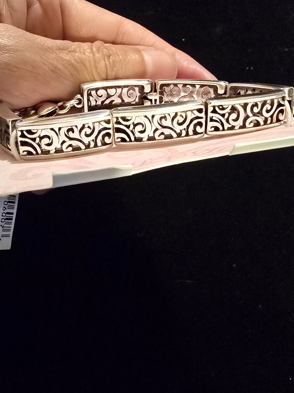 Retired Brighton Silver Filigree Panel Bracelet - Silver